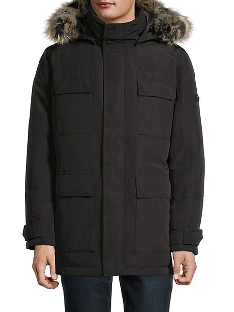 michael kors pavia faux fur trim full-zip jacket|Faux Fur Bomber Jacket .